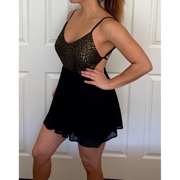 Windsor black/gold party romper dress - Picture 2 of 4